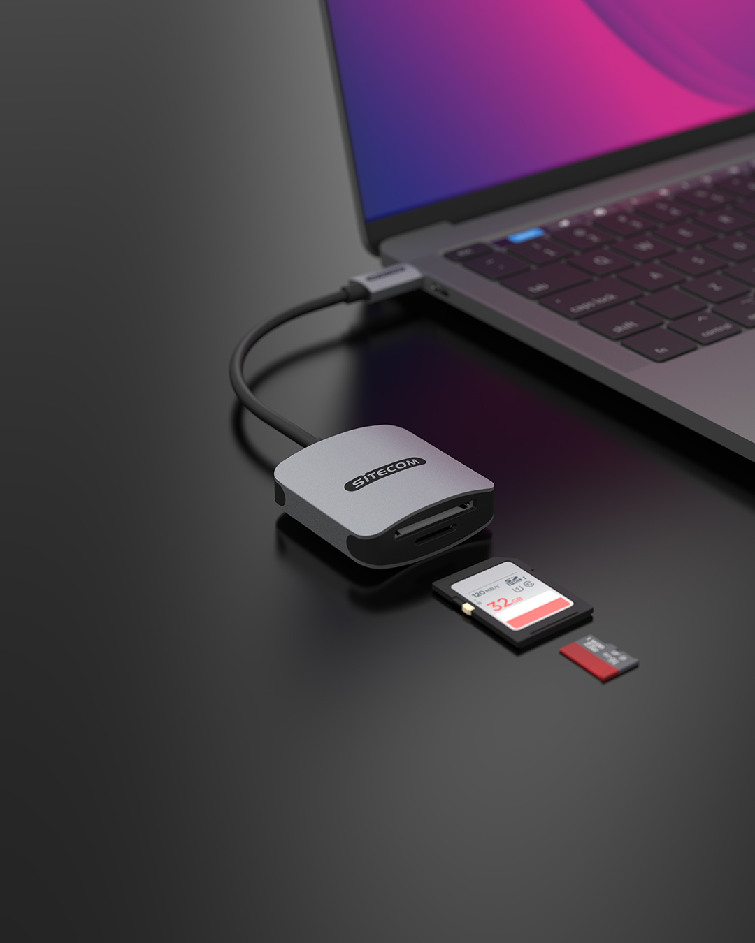 Sitecom - USB-C Card Reader UHS-I (104MB/s) - MD-1008