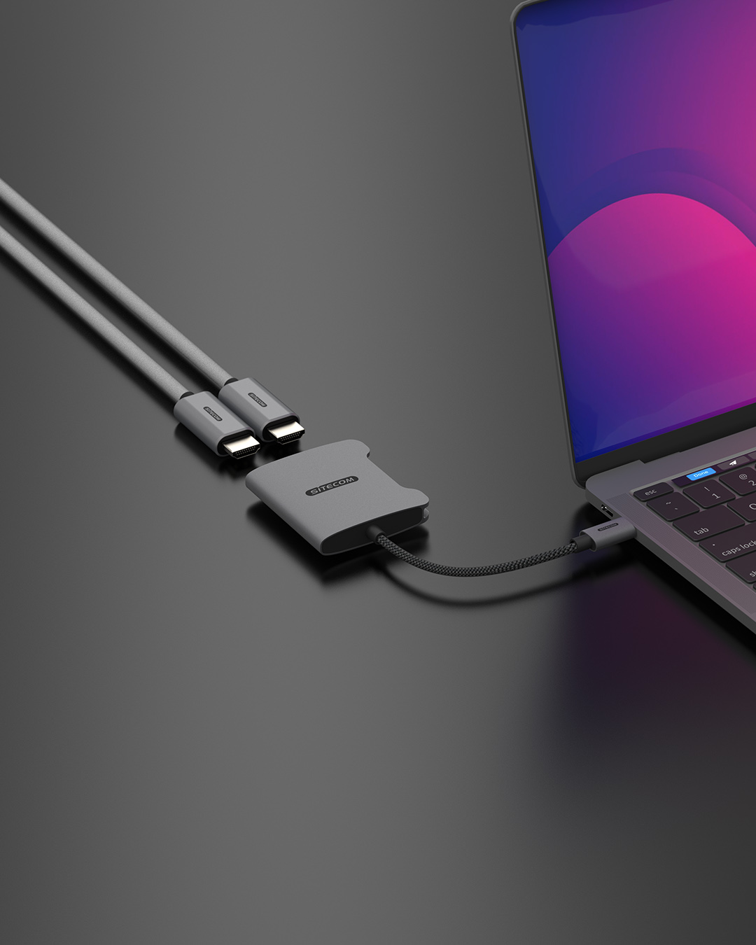 Sitecom - USB-C to Dual HDMI adapter - AD-1017