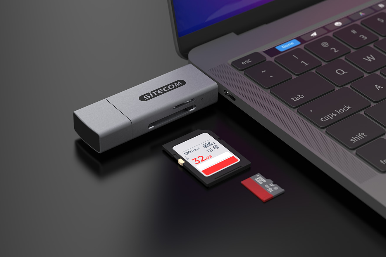 Sitecom - USB + USB-C Stick Card Reader - MD-1011