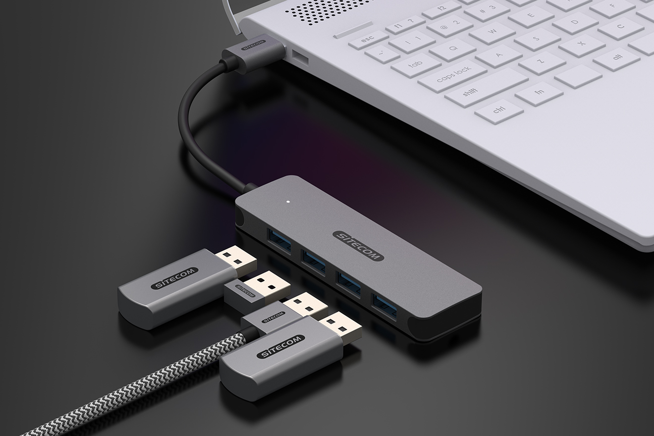Sitecom - CN-5005 - USB-A to 4x USB-A Hub