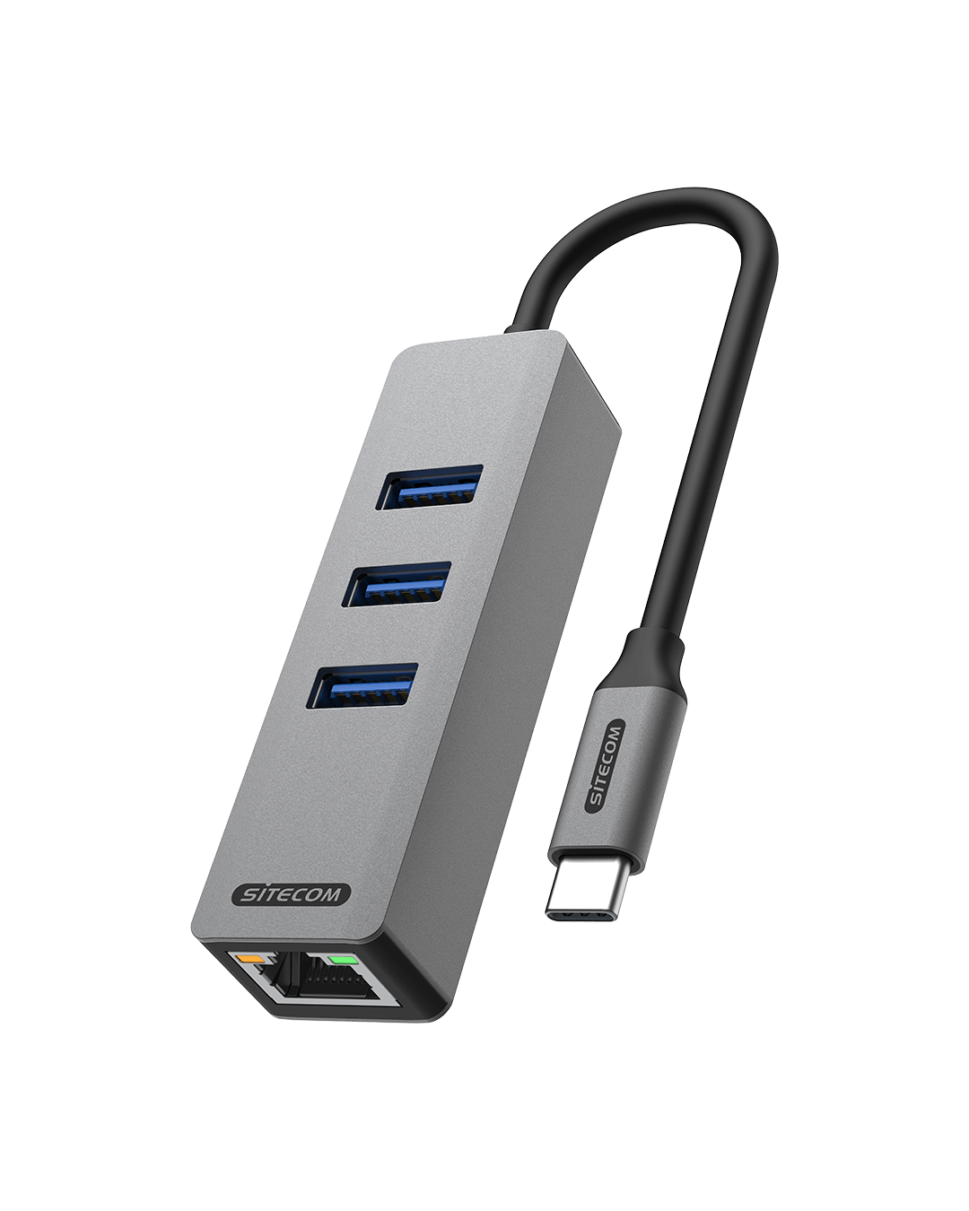 Sitecom - USB-C to Ethernet + 3x USB hub - AD-1008