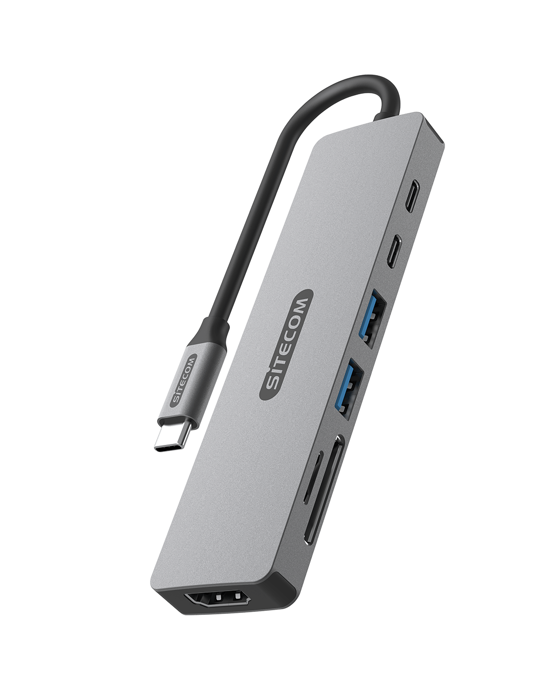 Sitecom - 7 in 1 USB-C Power Delivery Multiport Adapter - CN-5504