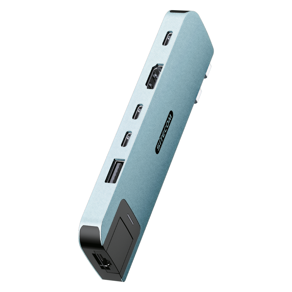 6 in 2 MacBook Air Multiport Hub Light Blue (Sky Blue)