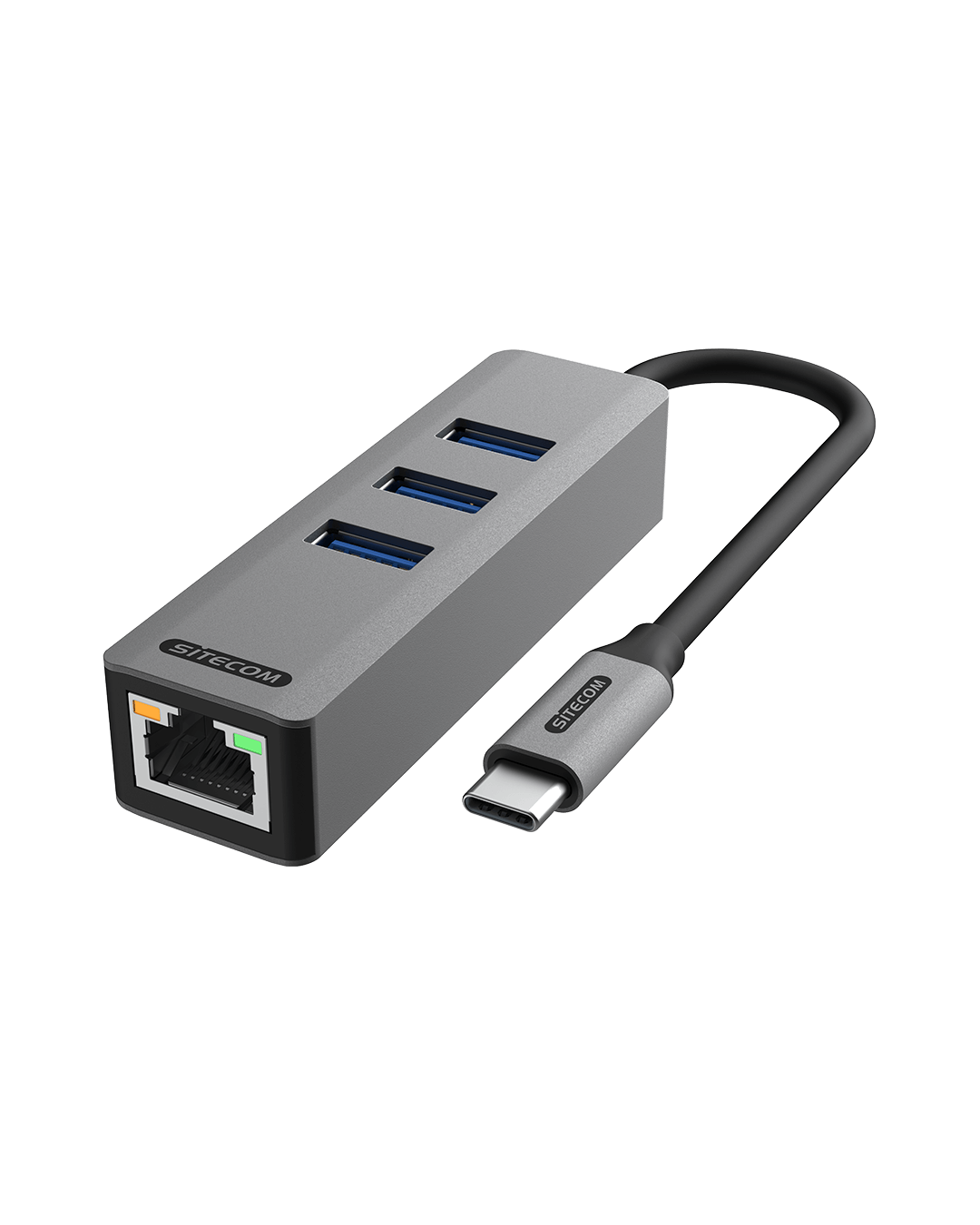 Sitecom - USB-C to Ethernet + 3x USB hub - AD-1008