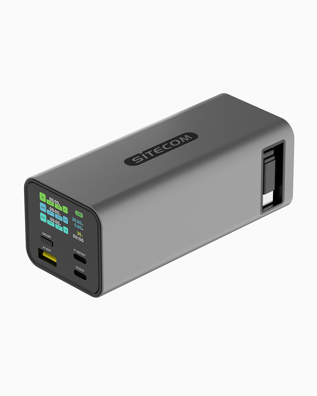 20000mAh Laptop Powerbank 100 W Retractable Cable