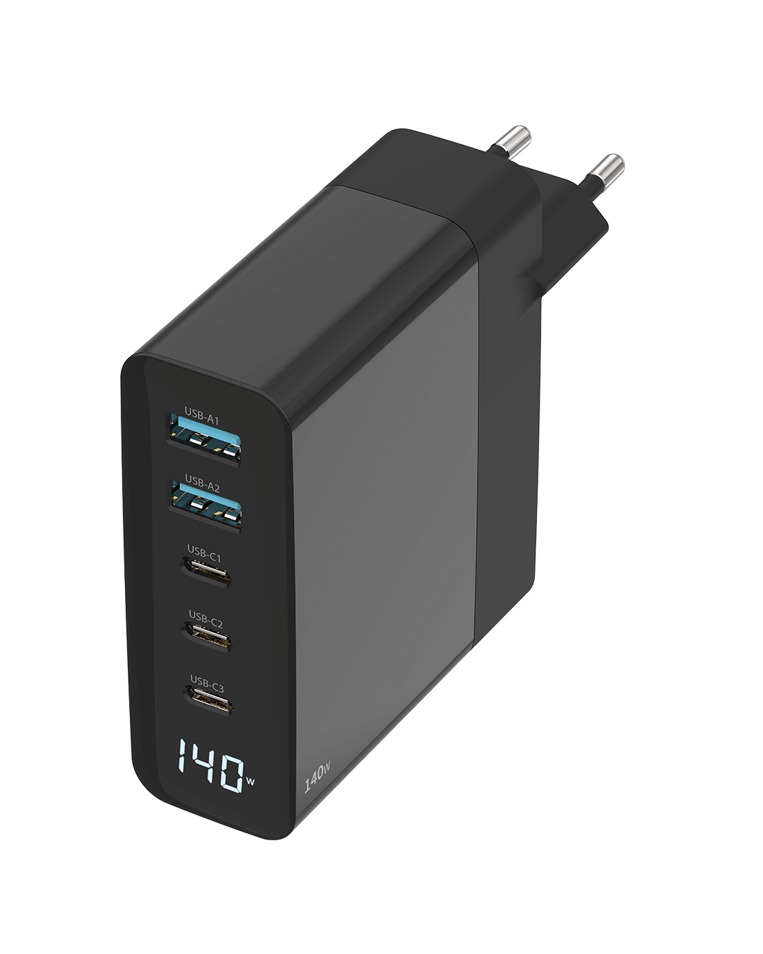 Sitecom - 140W GaN Power Delivery Wall Charger with LED display - CH-1003