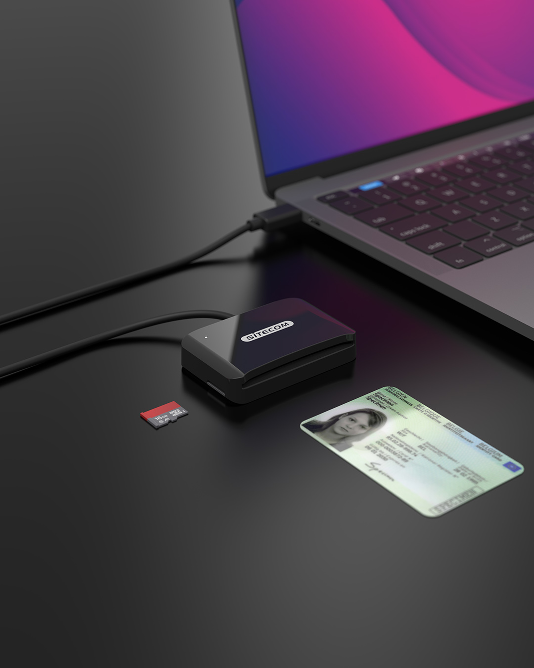 Sitecom - USB-C ID Card Reader - MD-1002