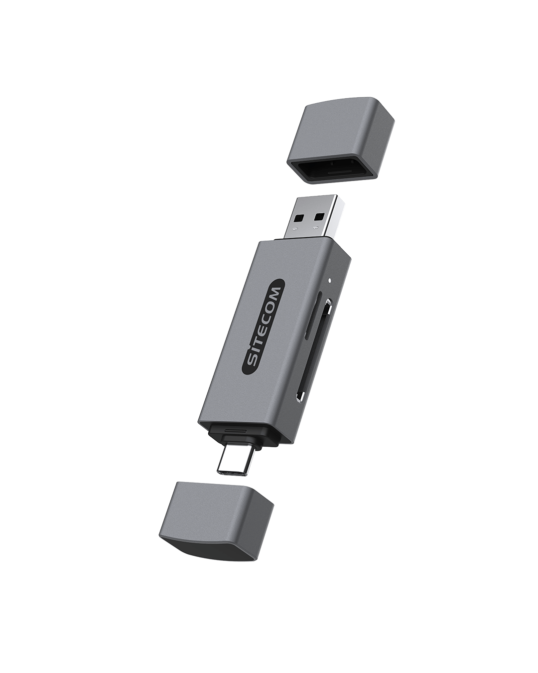 Sitecom - USB-A + USB-C Stick Card Reader (104MB/s) - MD-1011