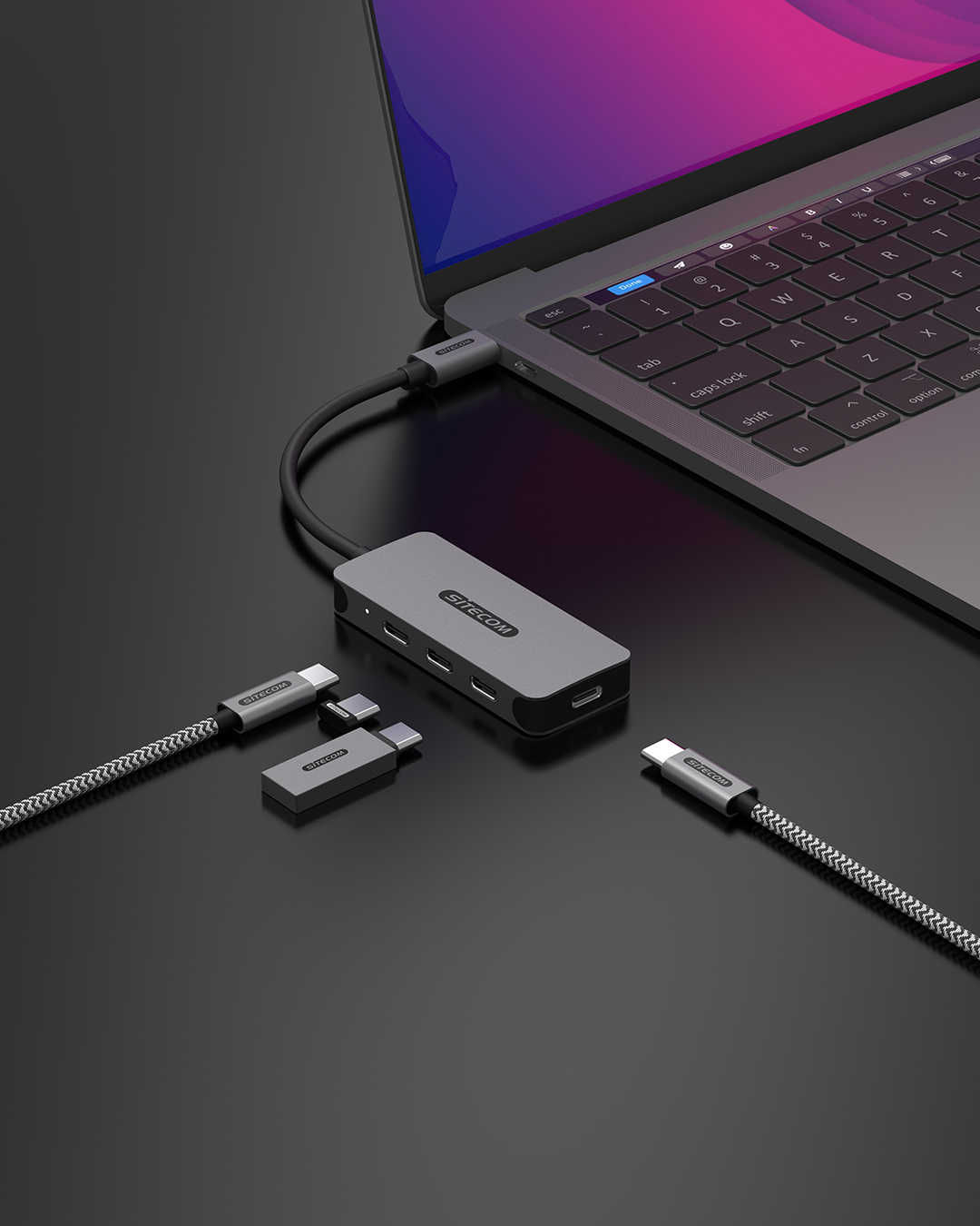 Sitecom - USB-C to 4x USB-C 10Gbps Hub - CN-5014