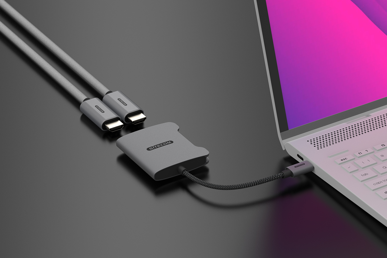 Sitecom - AD-1017 - USB-C to 2x HDMI Adapter