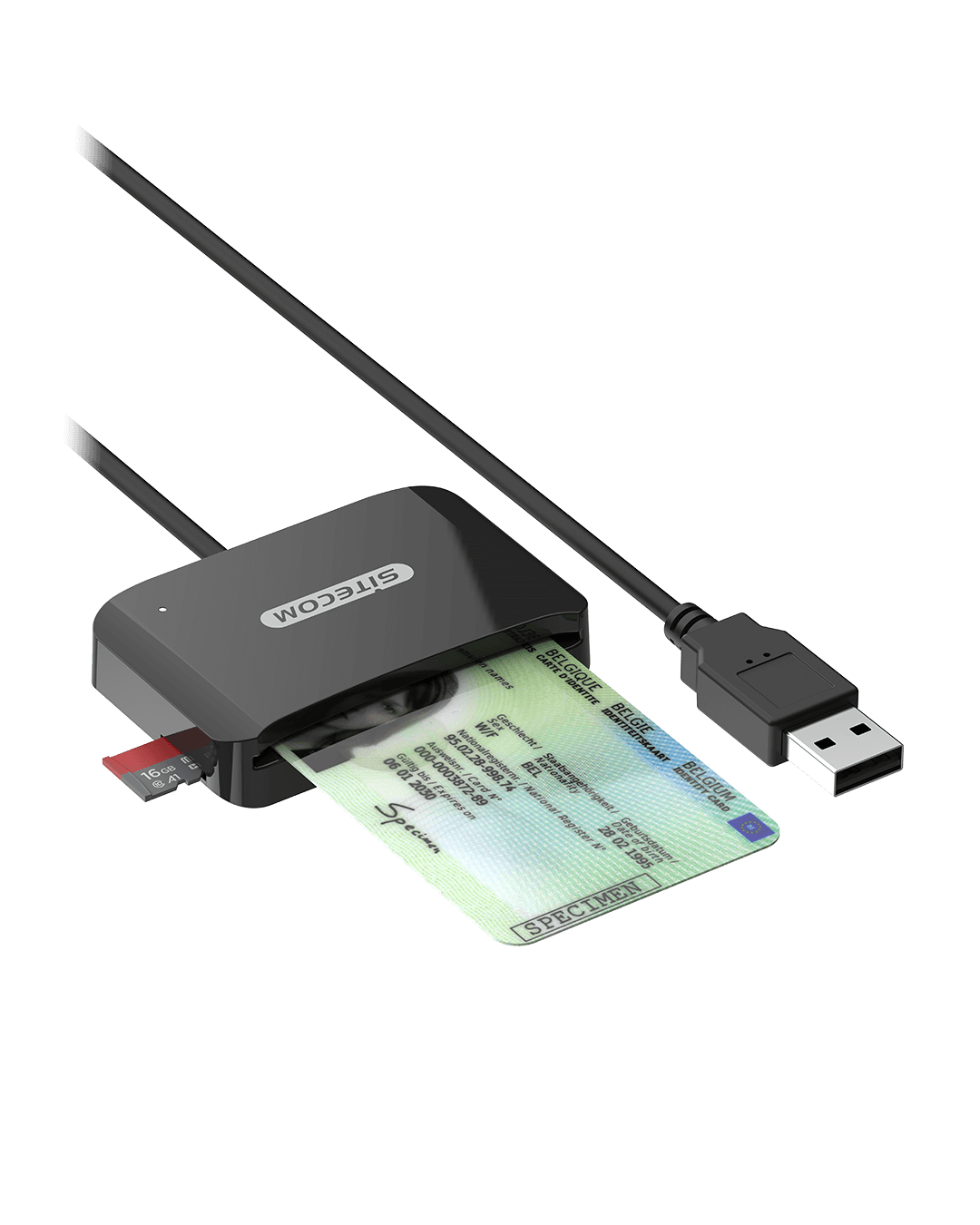 Sitecom - USB-A ID Card Reader - MD-1001